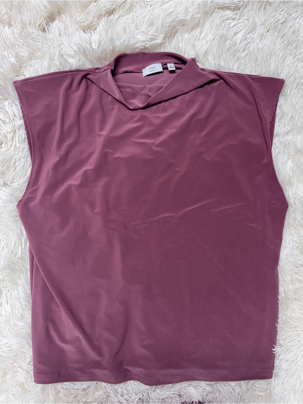 Wilfred Aritzia ‘Botanist’ Sleeveless Mock Neck Top - Opera Rose, Women’s XL - Picture 5 of 6